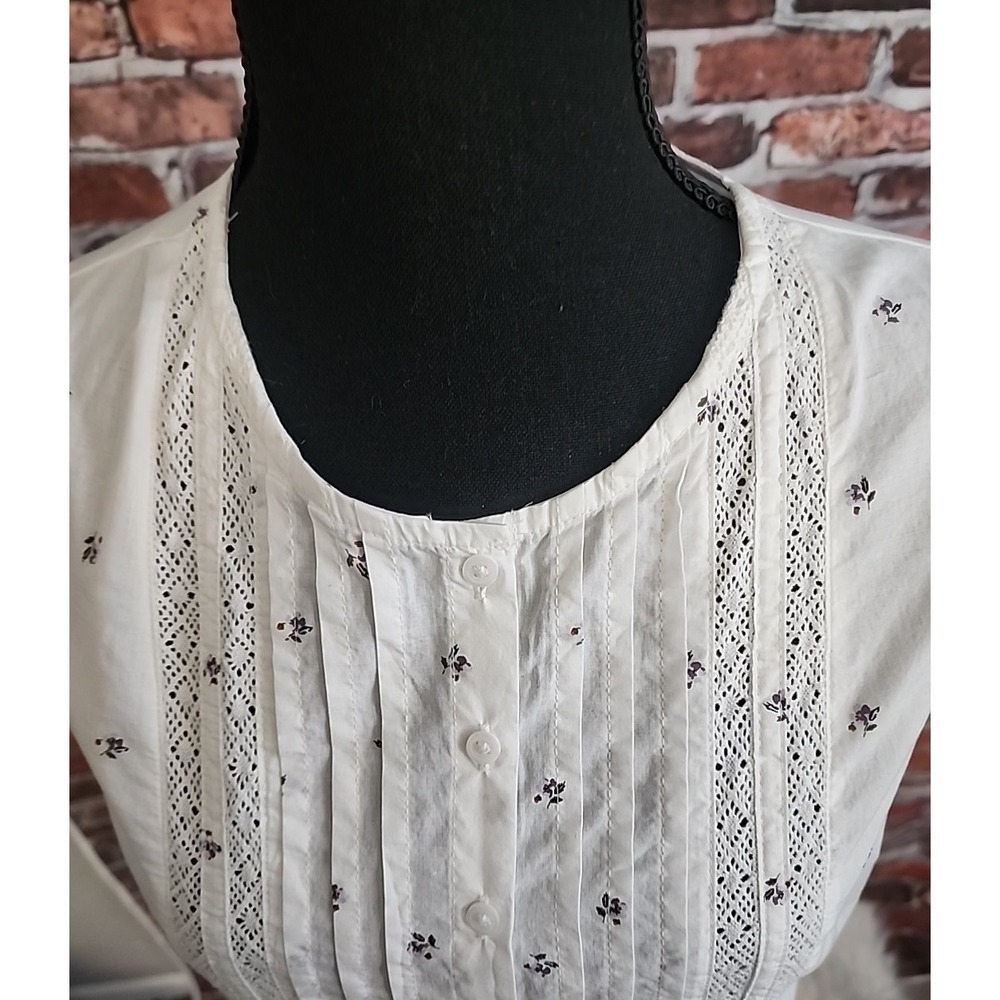 Levi's Womens Button Sleeveless Floral Top Sz S - Picture 6 of 14